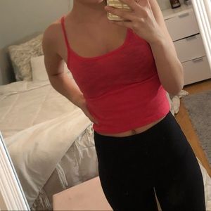 Pink cropped tank from PacSun